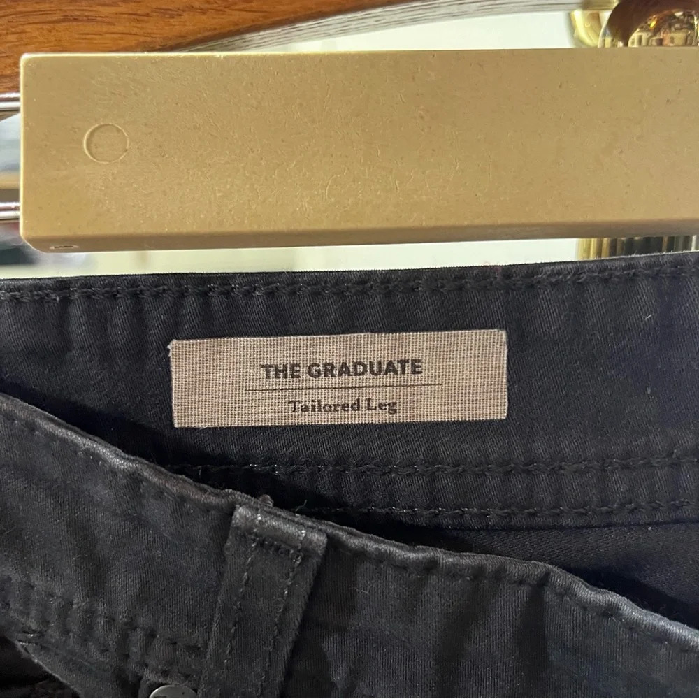 ADRIANO GOLDSCHMIED ~ Men’s The Graduate Tailored Leg Black Pants - Picture 4 of 10